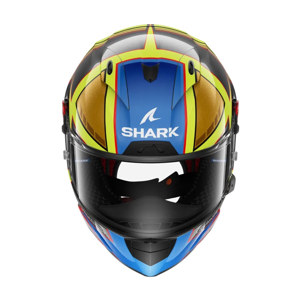 SHARK casque moto intégral RACE-R PRO GP-06 REPLICA CAM PETERSEN anthracite / jaune / bleu