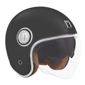 NOX vintage jet helmet moto scooter HERITAGE matt black