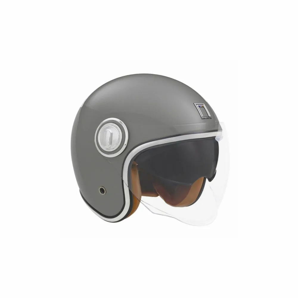 NOX casque jet vintage moto scooter HERITAGE titane mat