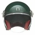 NOX casque jet vintage moto scooter HERITAGE vert Anglais brillant
