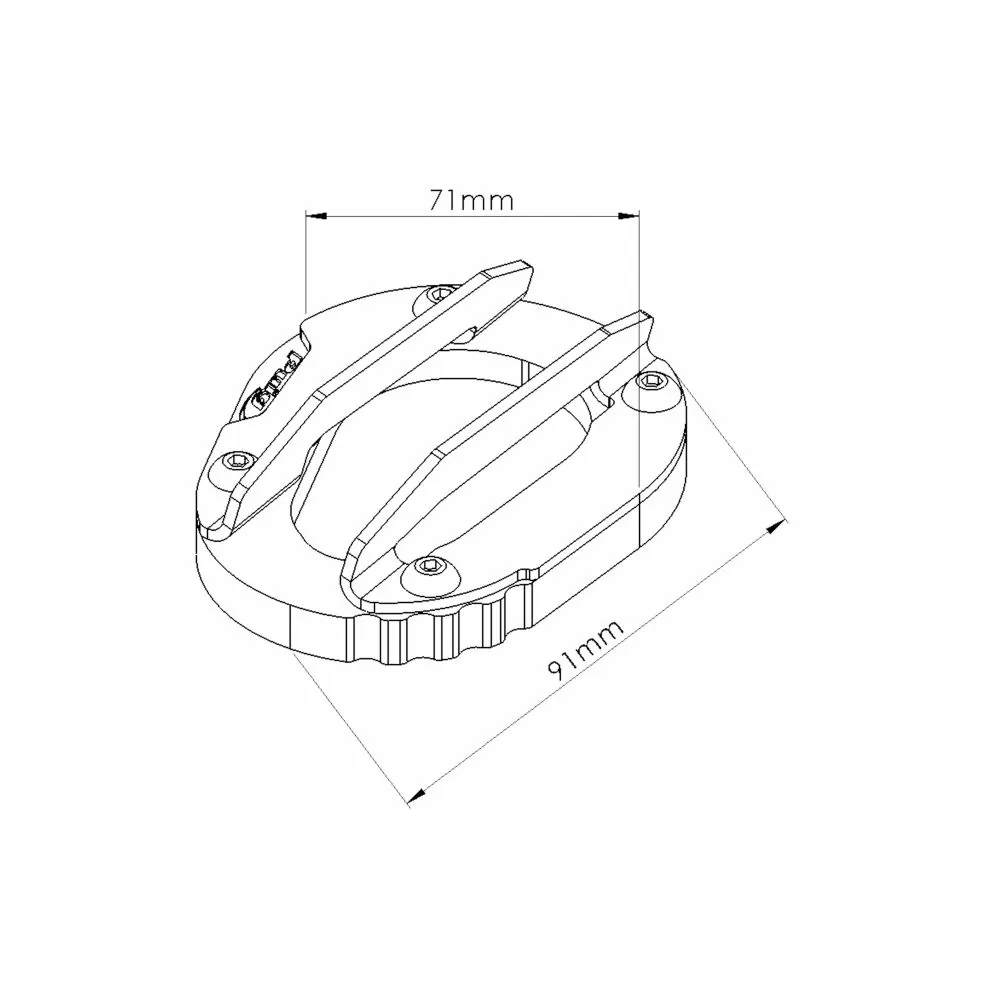 PUIG extension de base béquille TRIUMPH TIGER 900 GT / PRO / 2020 2025 (suspension standard) - 20459