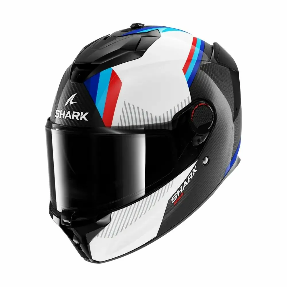 SHARK casque moto intégral SPARTAN GT PRO DOKHTA CARBON blanc / bleu