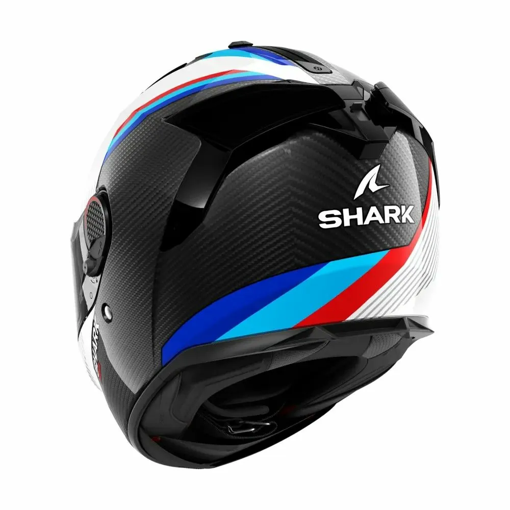 SHARK casque moto intégral SPARTAN GT PRO DOKHTA CARBON blanc / bleu