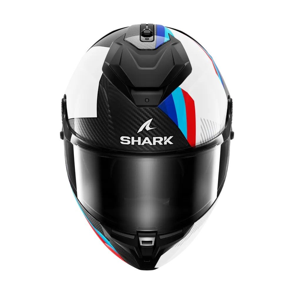 SHARK casque moto intégral SPARTAN GT PRO DOKHTA CARBON blanc / bleu