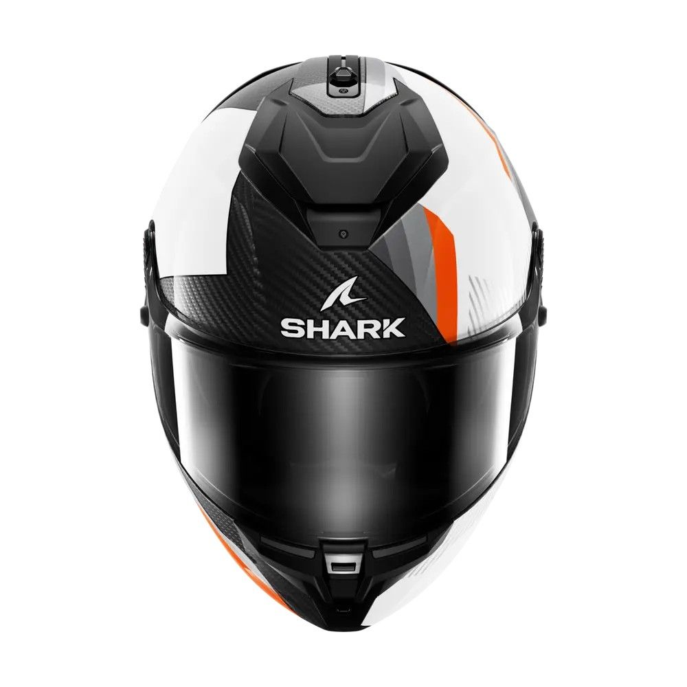 SHARK casque moto intégral SPARTAN GT PRO DOKHTA CARBON blanc / orange