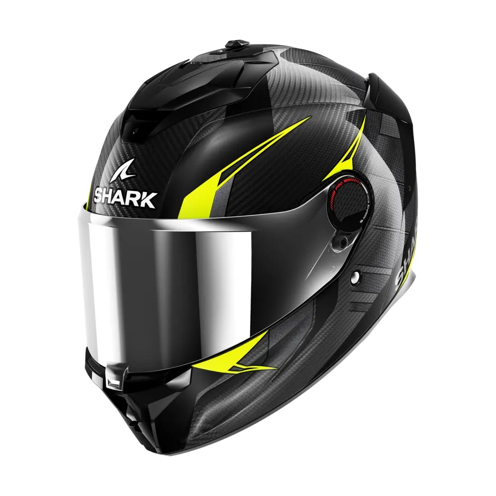 SHARK integral motorcycle helmet SPARTAN GT PRO KULTRAM CARBON  yellow / black