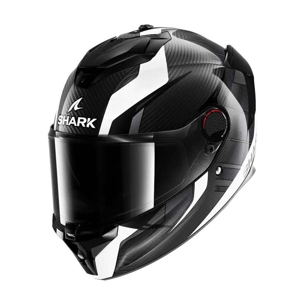 SHARK integral motorcycle helmet SPARTAN GT PRO KULTRAM CARBON  white / black