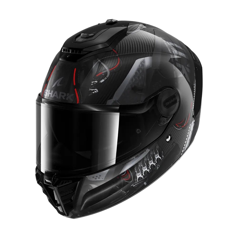 SHARK casque moto intégral SPARTAN RS CARBON XBOT carbone / anthracite / rouge
