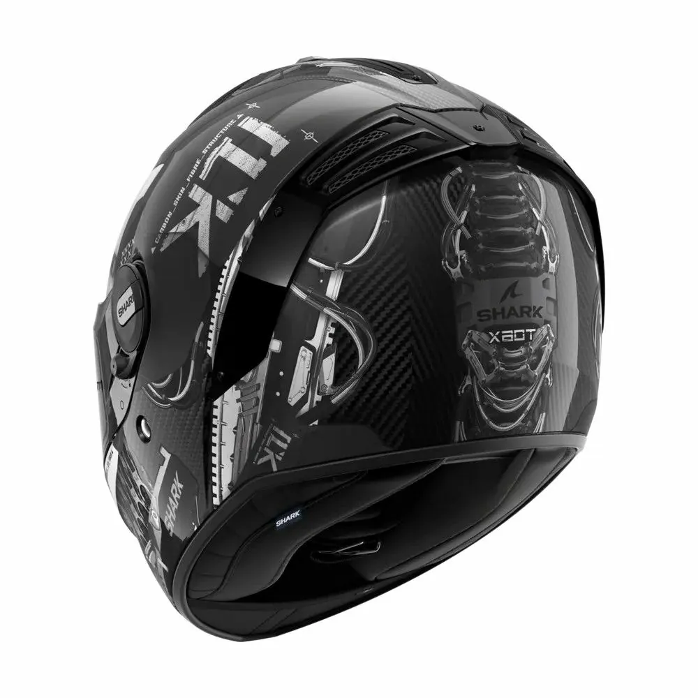 SHARK casque moto intégral SPARTAN RS CARBON XBOT carbone / anthracite / argent