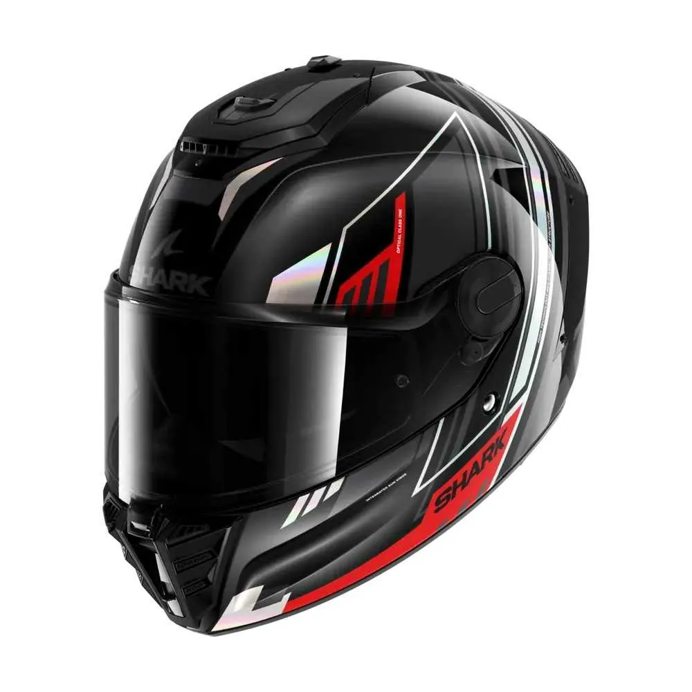 SHARK casque moto intégral SPARTAN RS BYRHON noir / iridescent / rouge