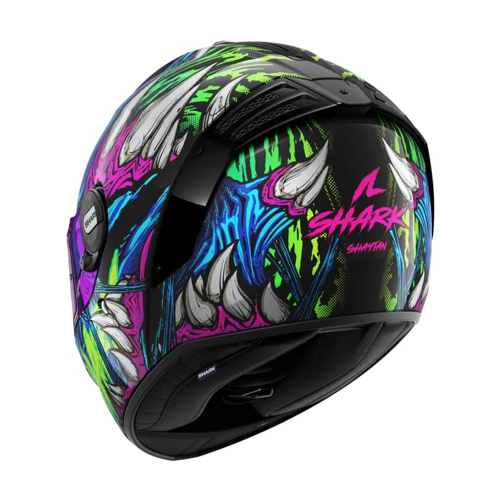 SHARK integral motorcycle helmet SPARTAN RS SHAYTAN black / green / purple