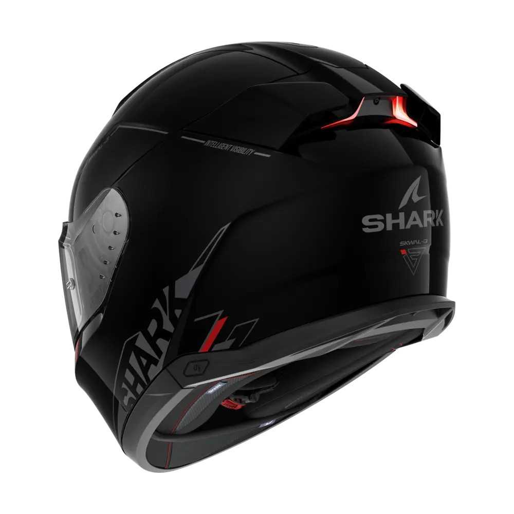 SHARK integral motorcycle helmet SKWAL i3 BLANK SP black / anthracite / red