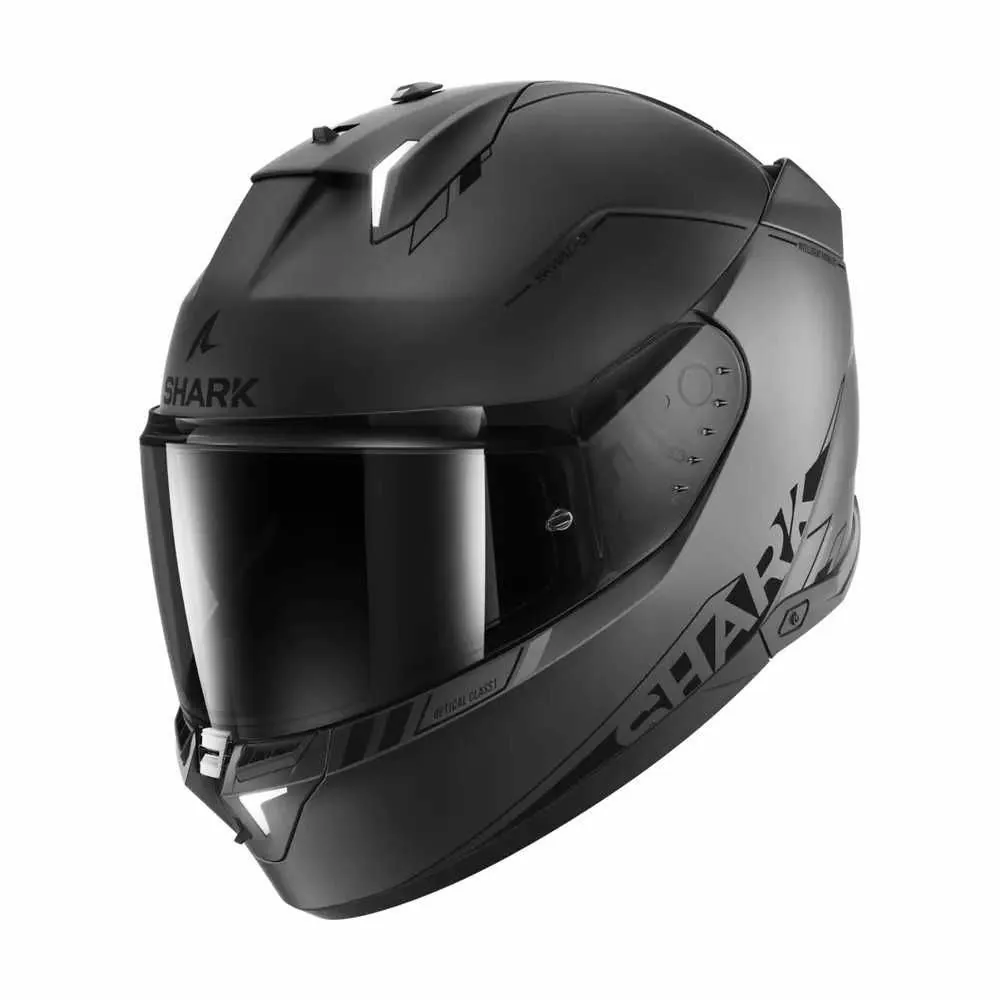 SHARK casque moto intégral SKWAL i3 BLANK SP anthracite / noir / argent