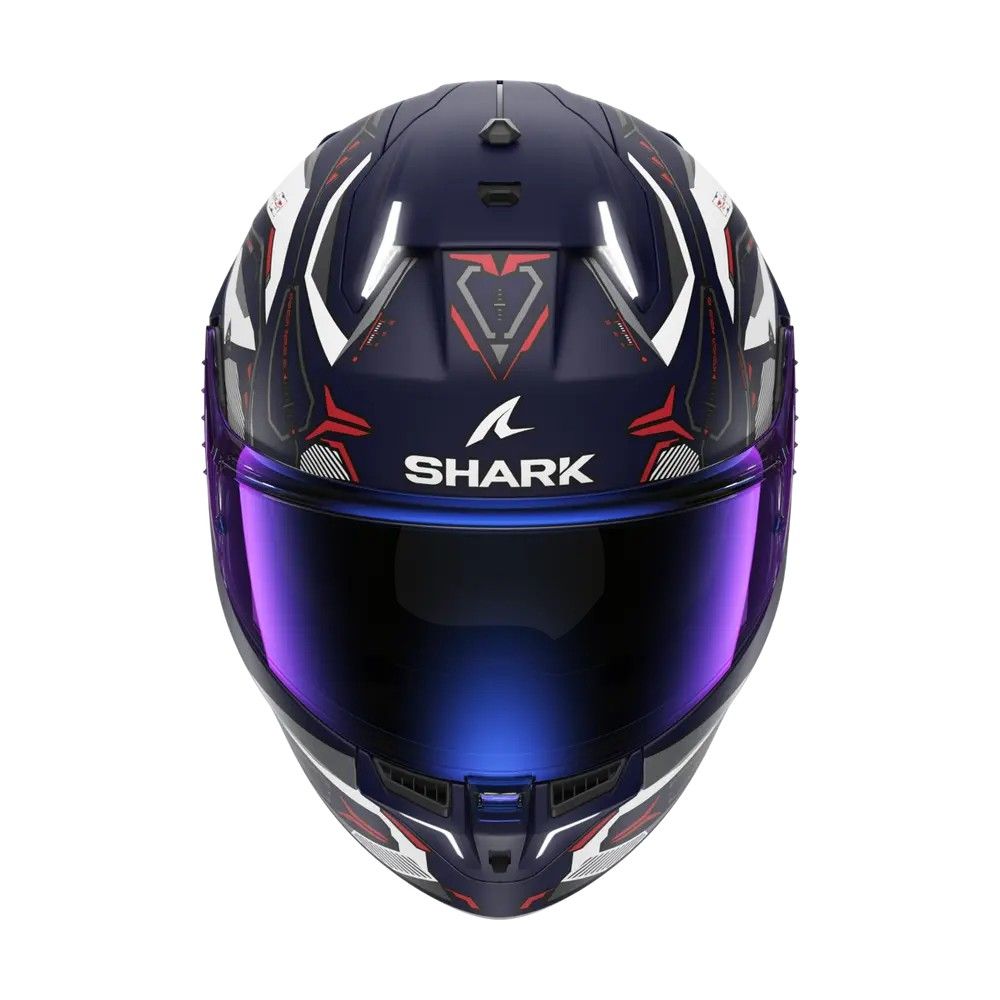 SHARK casque moto intégral SKWAL i3 LINIK bleu mat / blanc / rouge