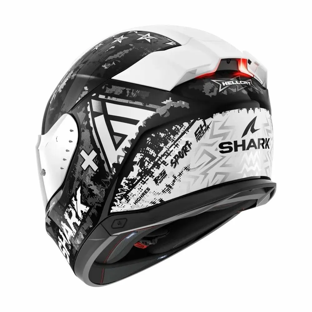 SHARK integral motorcycle helmet SKWAL i3 HELLCAT black / chrom / silver