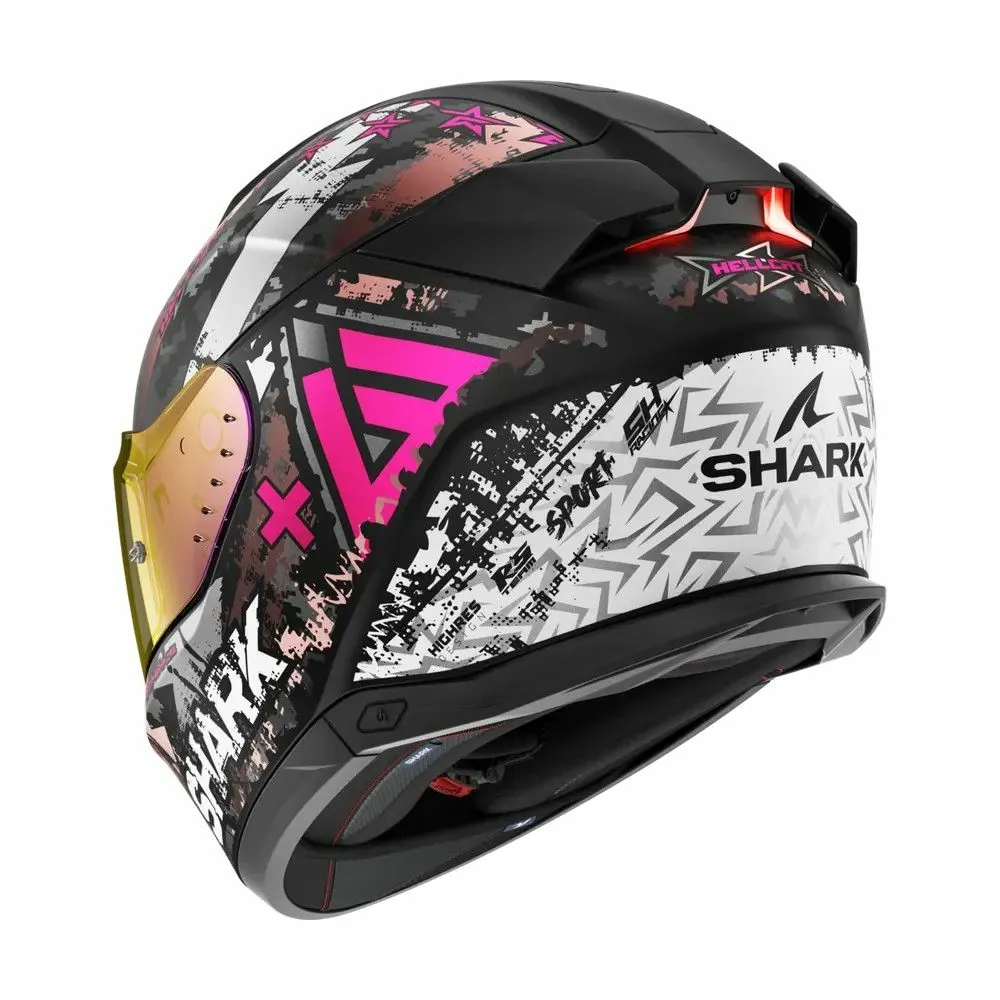 SHARK casque moto intégral SKWAL i3 HELLCAT noir mat / chrome / violet