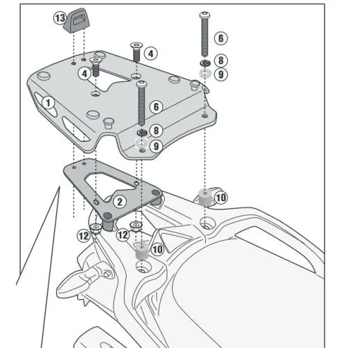 GIVI SRA6422 aluminium support for luggage top case TRIUMPH TIGER 1200 GT / 2022 2023