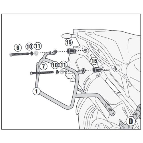 GIVI PLO6422CAM Tubular quick frame MONOKEY CAM-SIDE TRIUMPH TIGER 1200 GT / 2022 2023