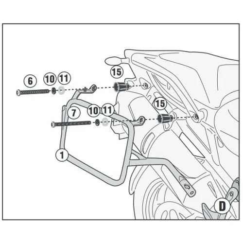GIVI PLO6422CAM Tubular quick frame MONOKEY CAM-SIDE TRIUMPH TIGER 1200 GT / 2022 2023