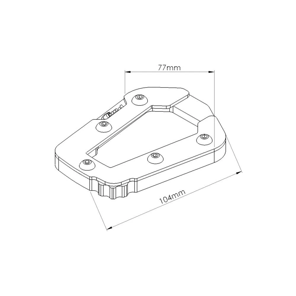PUIG extension de base béquille HONDA CRF1100L AFRICA TWIN / SPORTS / 2020 2025 pour suspension standard - 20281