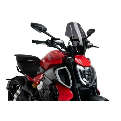 PUIG saute-vent NEW GENERATION Touring réglable DUCATI DIAVEL V4 / 2024 2025 ref 21713