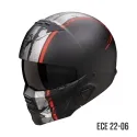 SCORPION modular helmet EXO-COMBAT II LORD moto scooter Matte Black / White / Gold