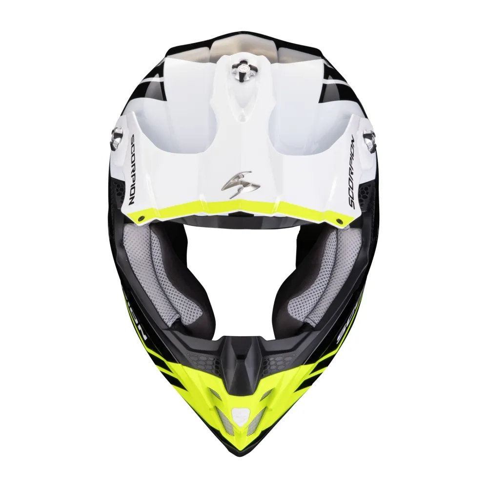 SCORPION cross helmet VX-16 EVO AIR FUSION moto scooter Black / Neon yellow