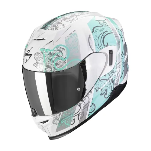 SCORPION casque intégral EXO-520 EVO AIR FASTA moto scooter Blanc mat / Bleu / Violet
