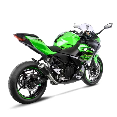 LEOVINCE KAWASAKI Z 500 / 400 / NINJA / 2018 2025  LV-10 INOX BLACK silencer exhaust NOT APP - 15218BU