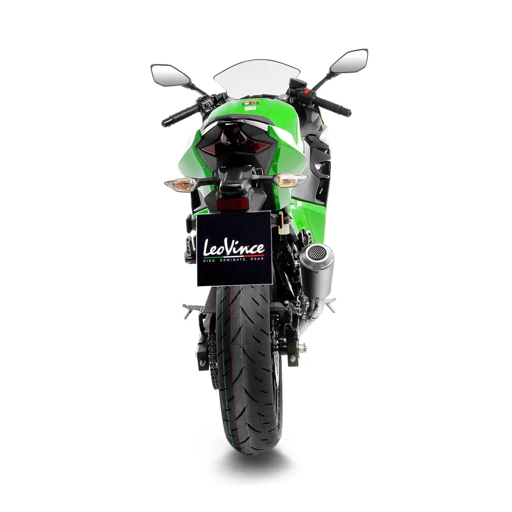 LEOVINCE KAWASAKI Z 500 / 400 / NINJA / 2018 2025 LV-10 INOX silencer exhaust Not Approved 15218U
