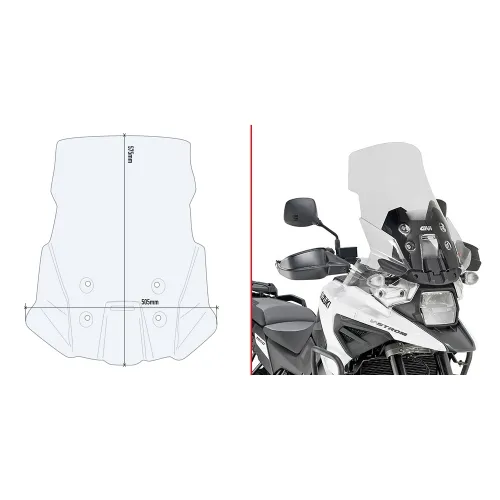 GIVI windscreen SUZUKI V-STORM 1050 / XT / SE / 2020 2024 - height 57 cm - D3117ST