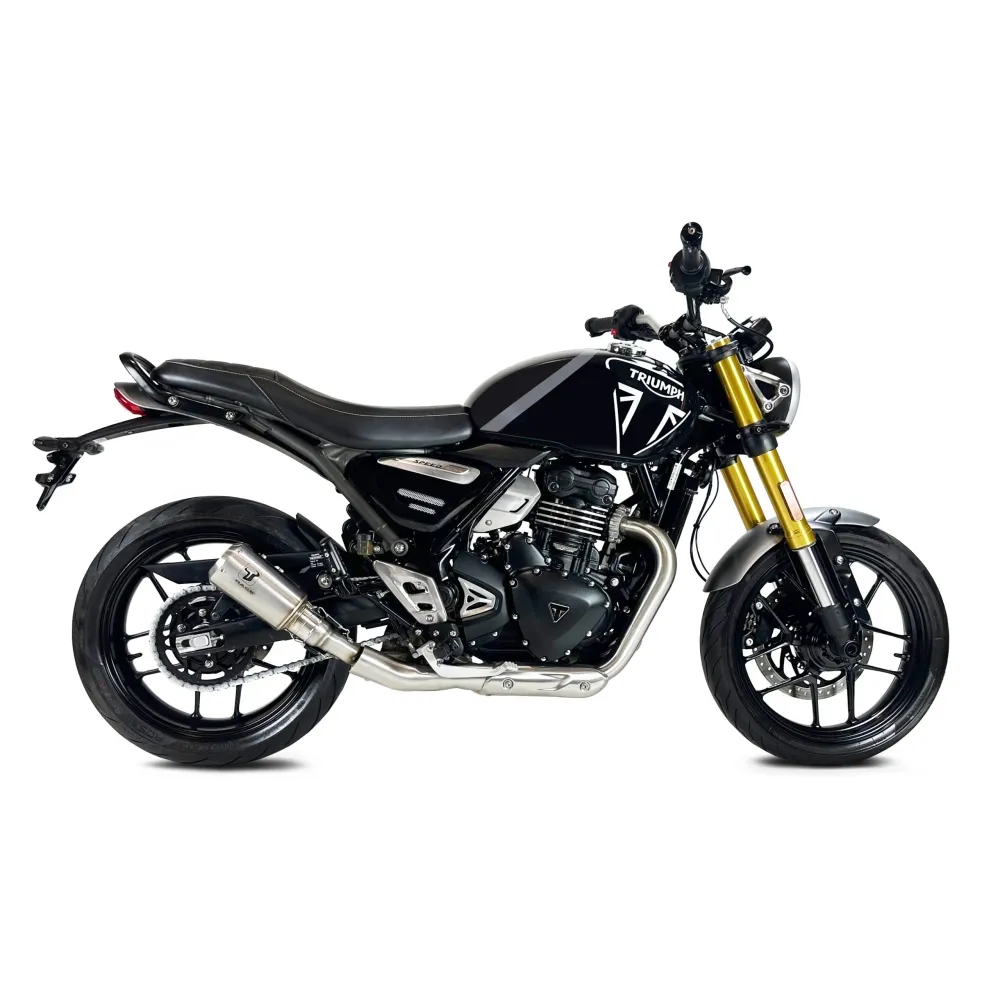 IXRACE TRIUMPH SPEED 400 / SCRAMBLER / THRUXTON / 2024 2026 MK2 INOX silencer AT4225S - EURO5+