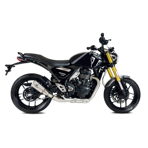 IXRACE TRIUMPH SPEED 400 / SCRAMBLER / THRUXTON / 2024 2026 MK2 INOX silencer AT4225S - EURO5+