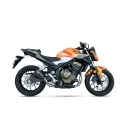 IXRACE HONDA HORNET 500 / NX 500 / CBR 500 R / 2024  MK2B INOX silencer MK2B BLACK AH6237SB approved EURO 5+