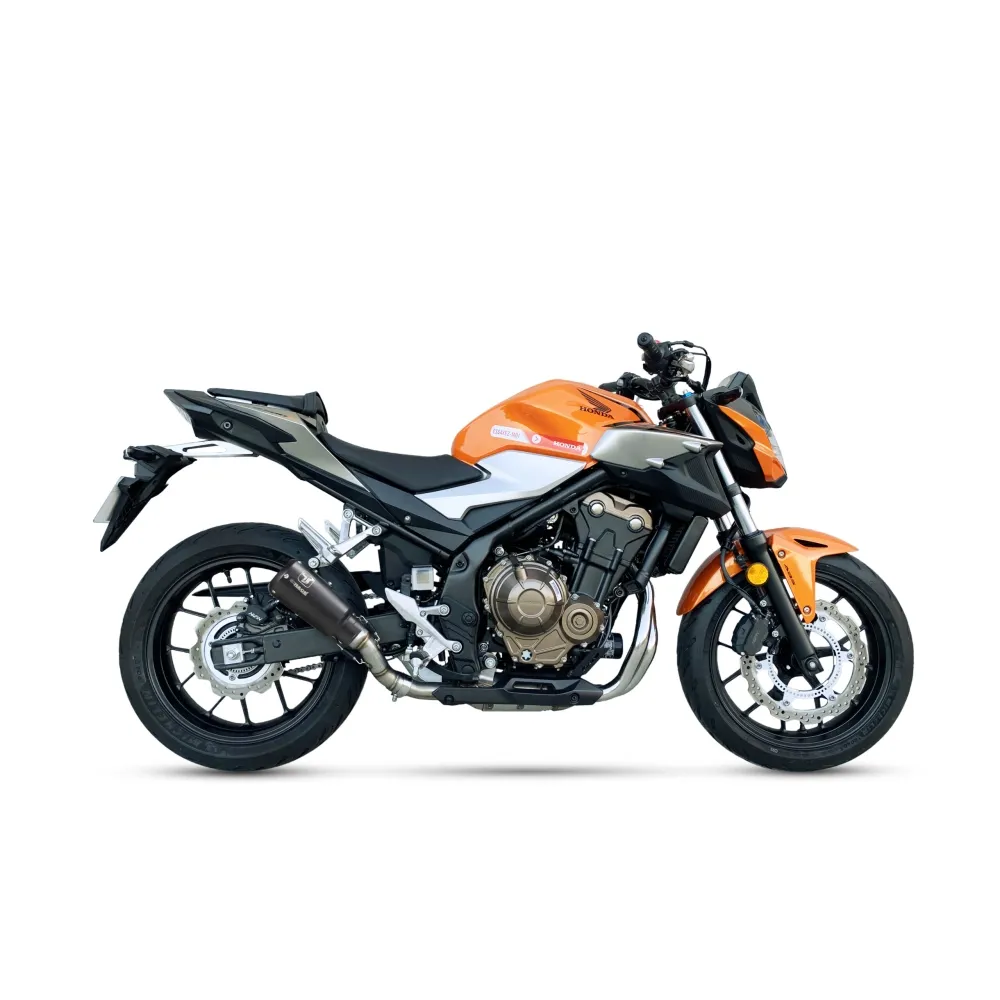IXRACE HONDA HORNET 500 / NX 500 / CBR 500 R / 2024  MK2B INOX silencer MK2B BLACK AH6237SB approved EURO 5+