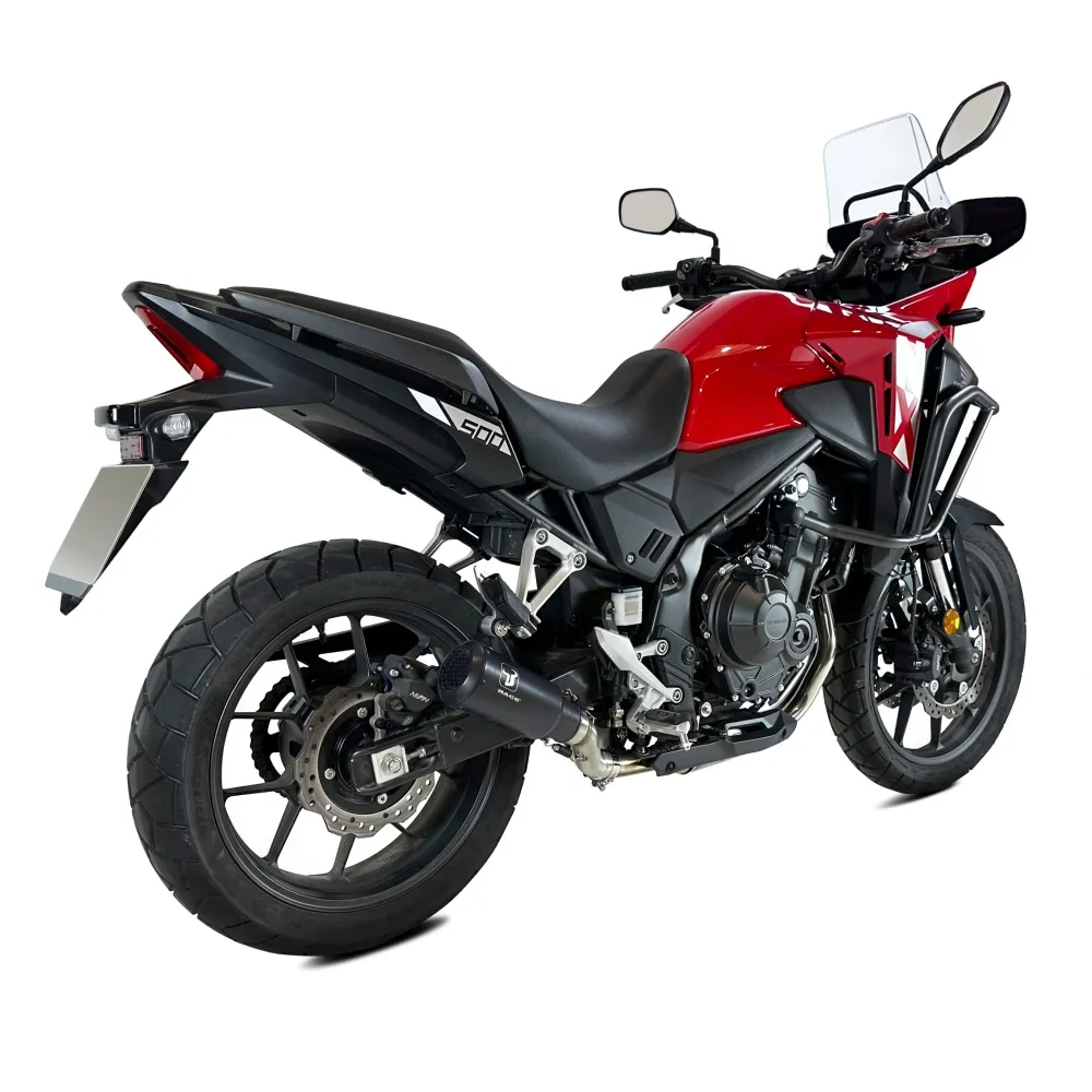 IXRACE HONDA HORNET 500 / NX 500 / CBR 500 R / 2024 2026 pot d'échappement MK2B BLACK INOX AH6237SB EURO 5+
