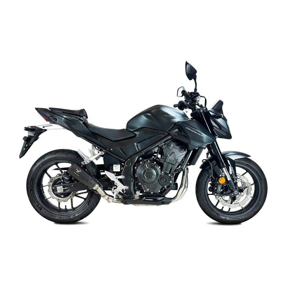 IXRACE HONDA HORNET 500 / NX 500 / CBR 500 R / 2024 2026 pot d'échappement MK2B BLACK INOX AH6237SB EURO 5+