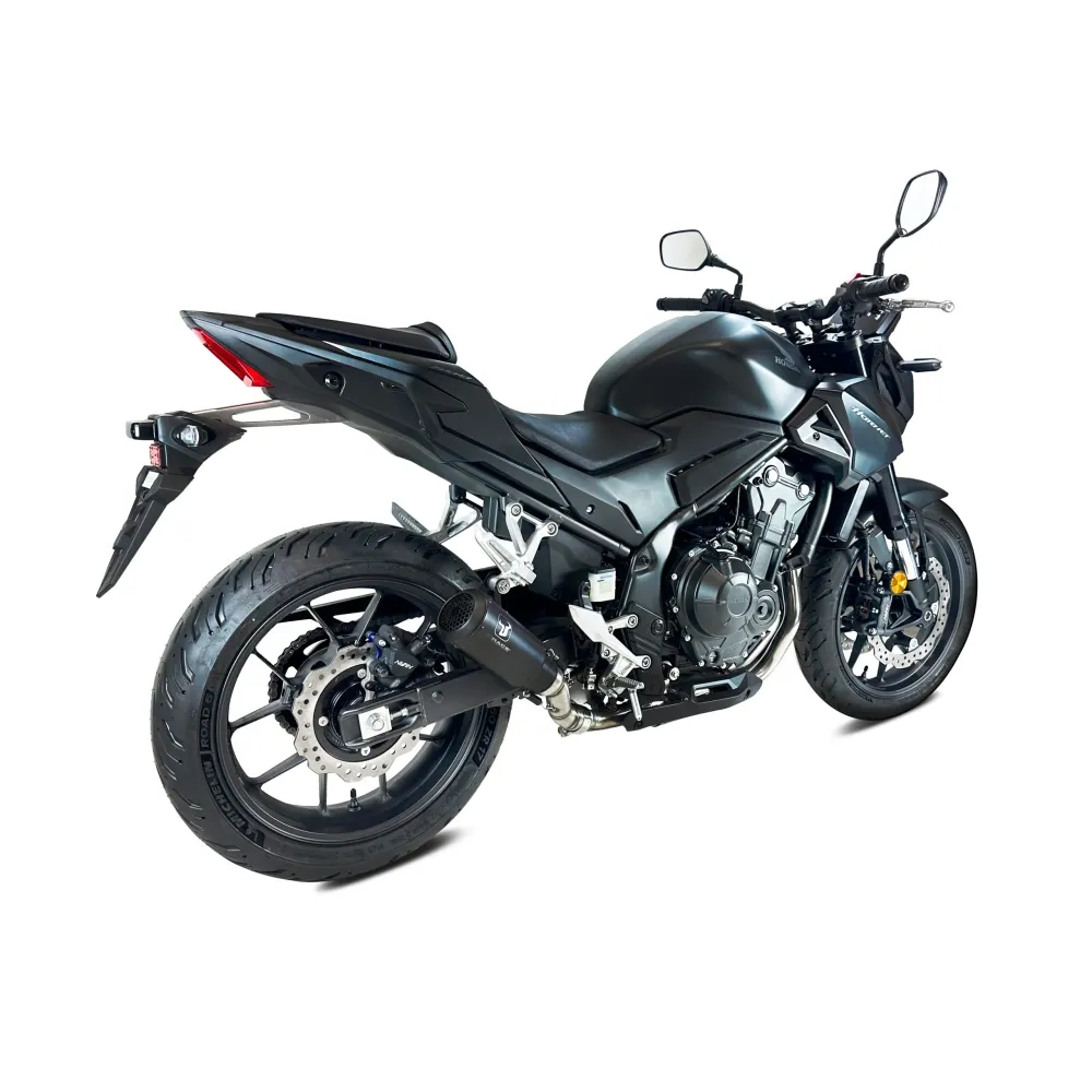 IXRACE HONDA HORNET 500 / NX 500 / CBR 500 R /  2024 2026 MK2B INOX silencer MK2B BLACK AH6237SB approved EURO 5+