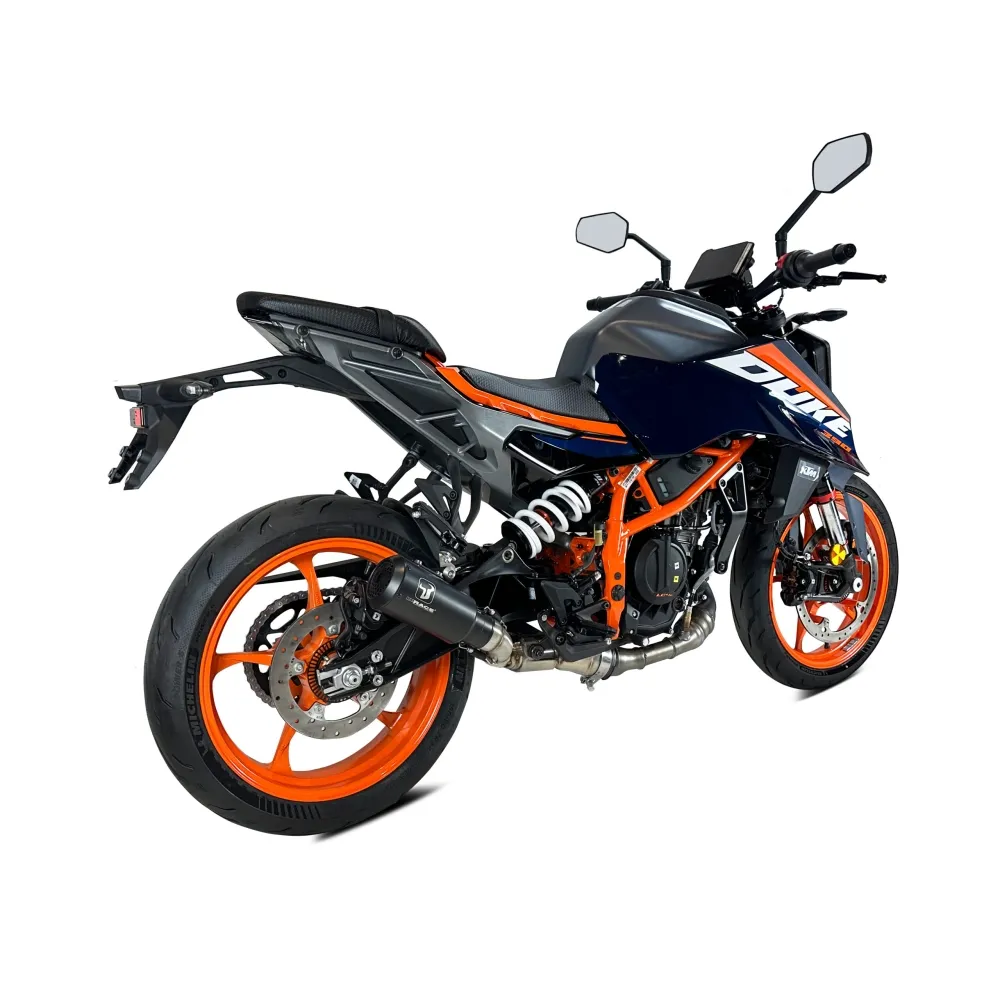 IXRACE KTM DUKE 125 / 390 / HUSQVARNA / 2024 2026 MK2B INOX silencer MK2B BLACK AM3260SB approved EURO 5+