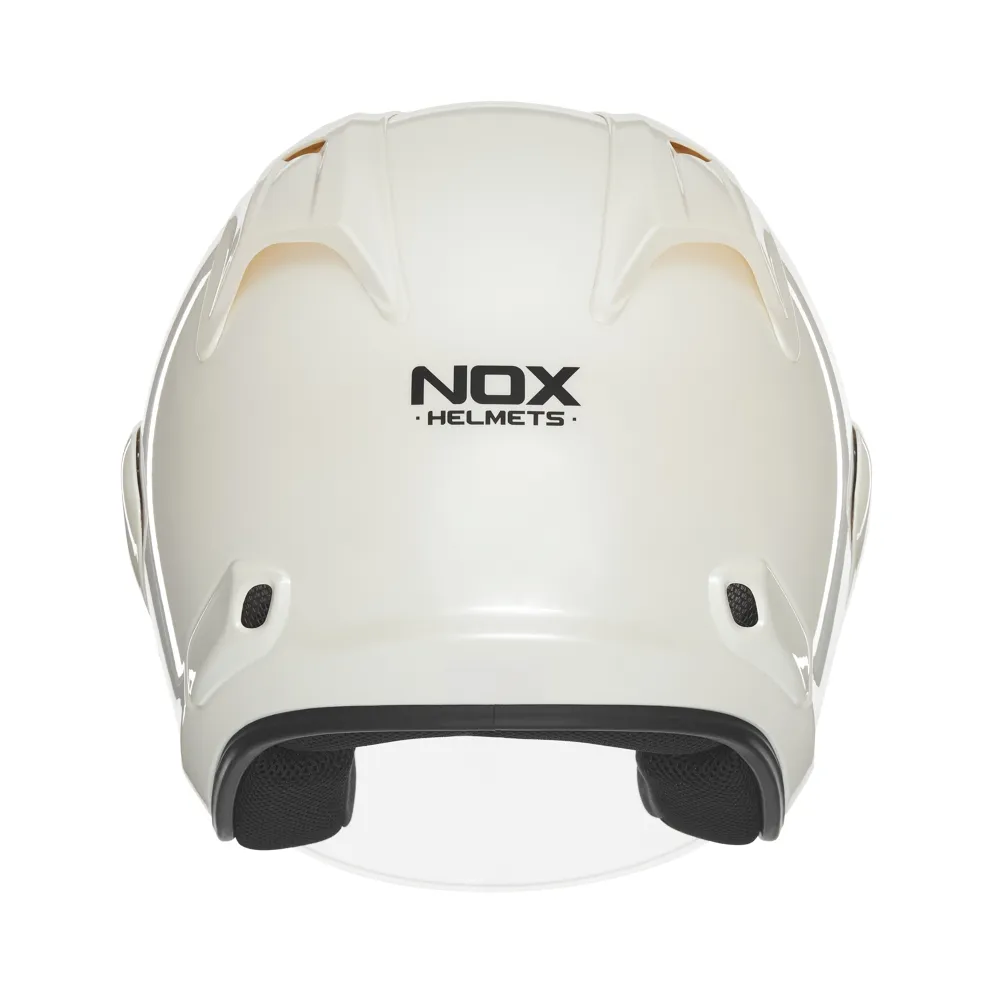 NOX jet helmet moto scooter N220-S pearl white