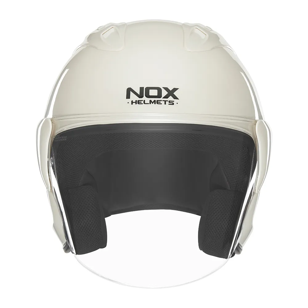 NOX jet helmet moto scooter N220-S pearl white