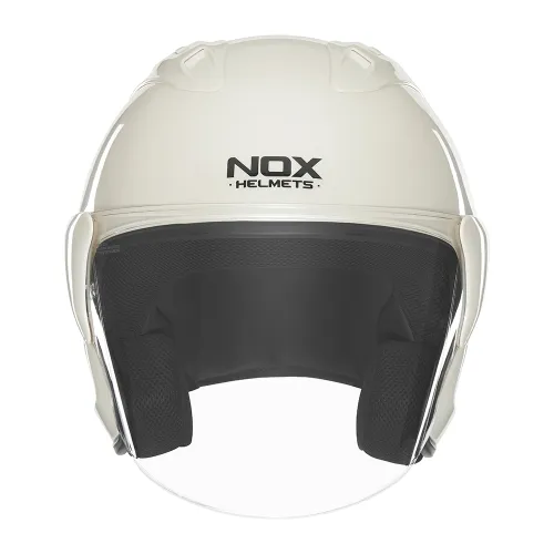 NOX jet helmet moto scooter N220-S pearl white