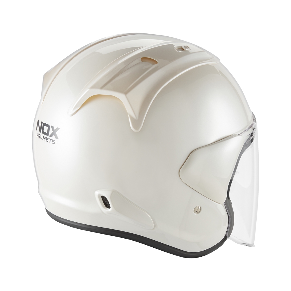 NOX jet helmet moto scooter N220-S pearl white