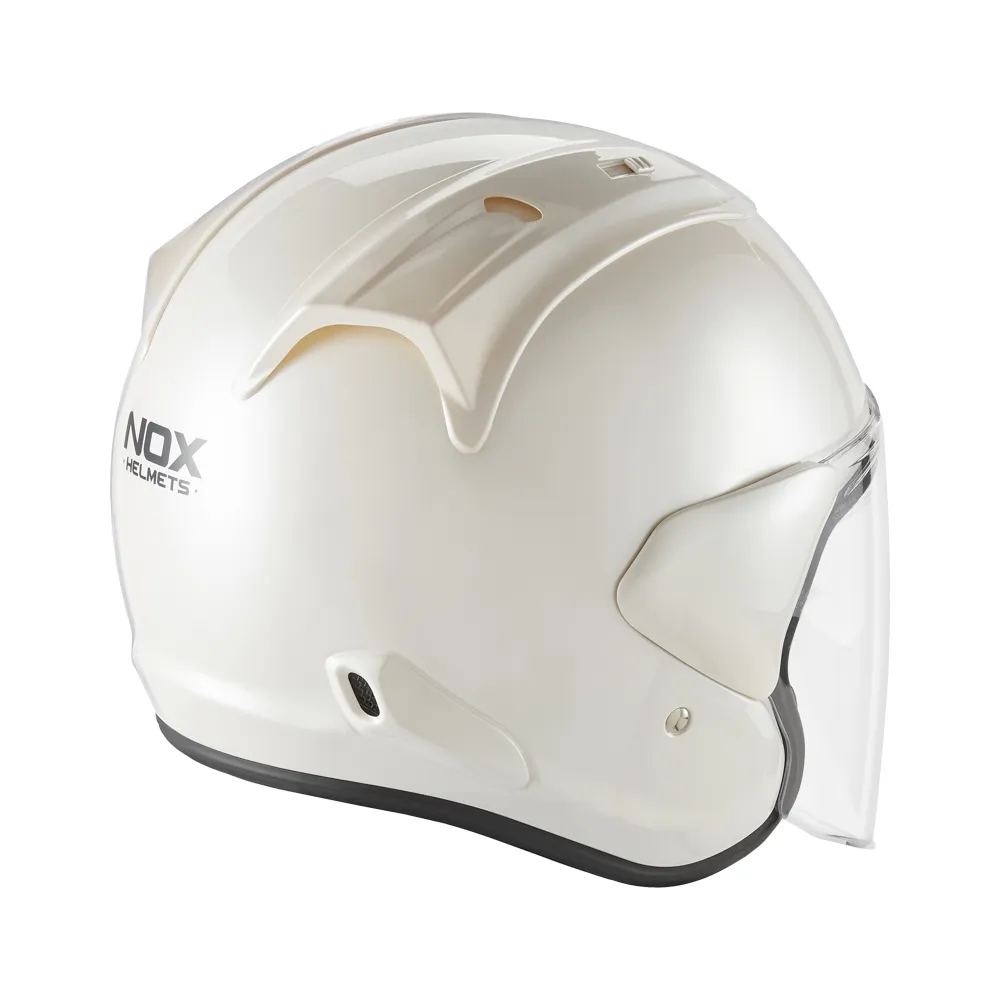 NOX jet helmet moto scooter N220-S pearl white
