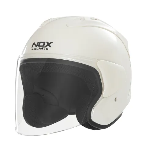NOX jet helmet moto scooter N220-S pearl white