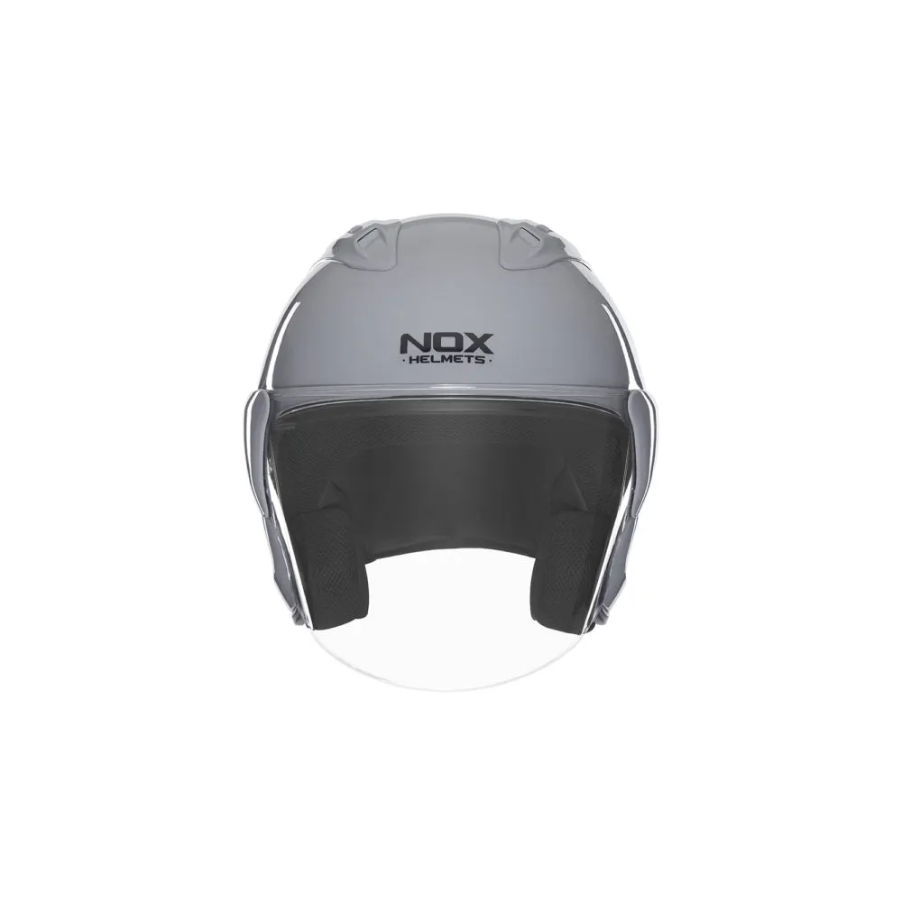 NOX casque jet moto scooter N220-S gris nardo