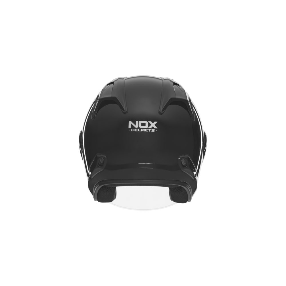 NOX jet helmet moto scooter N220-S shiny black