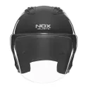 NOX jet helmet moto scooter N220-S shiny black