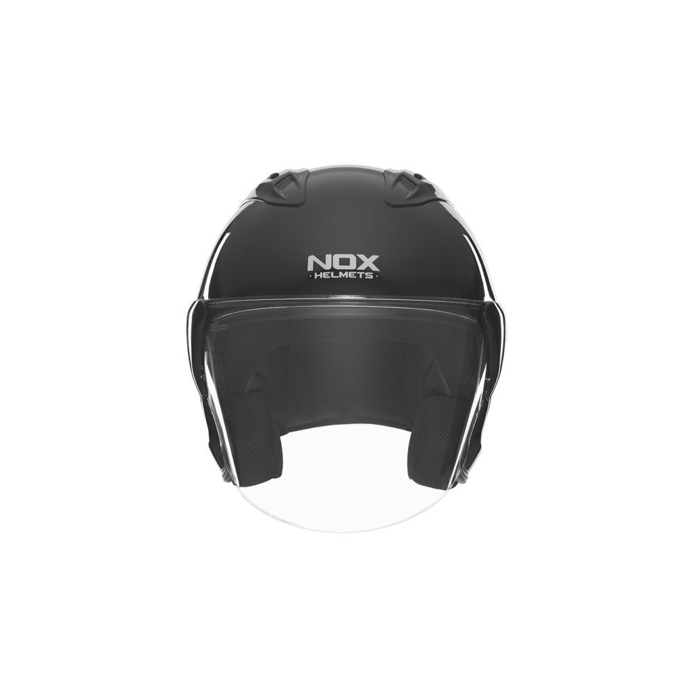 NOX jet helmet moto scooter N220-S shiny black