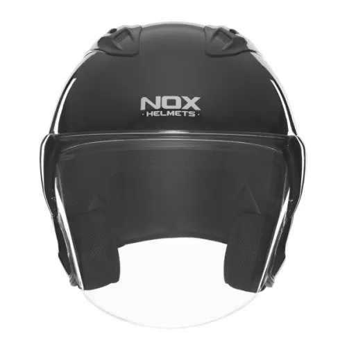 NOX jet helmet moto scooter N220-S shiny black